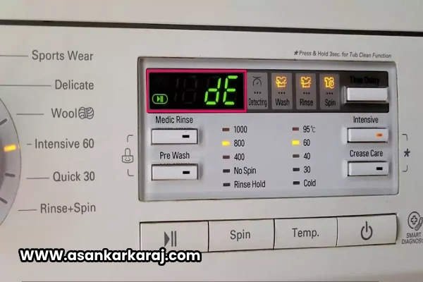 تشخیص خطا یا ارور ماشین لباسشویی ال جی