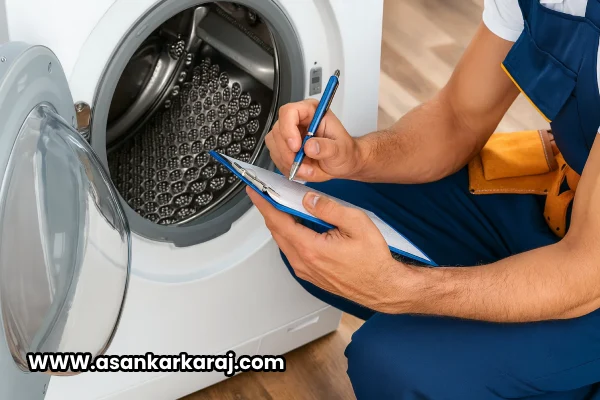 رفع مشکل نچرخیدن دیگ ماشین لباسشویی