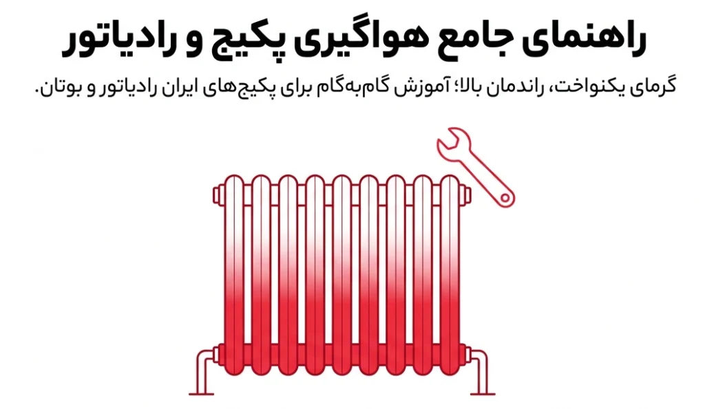 آموزش جامع هواگیری پکیج ایران رادیاتور و بوتان